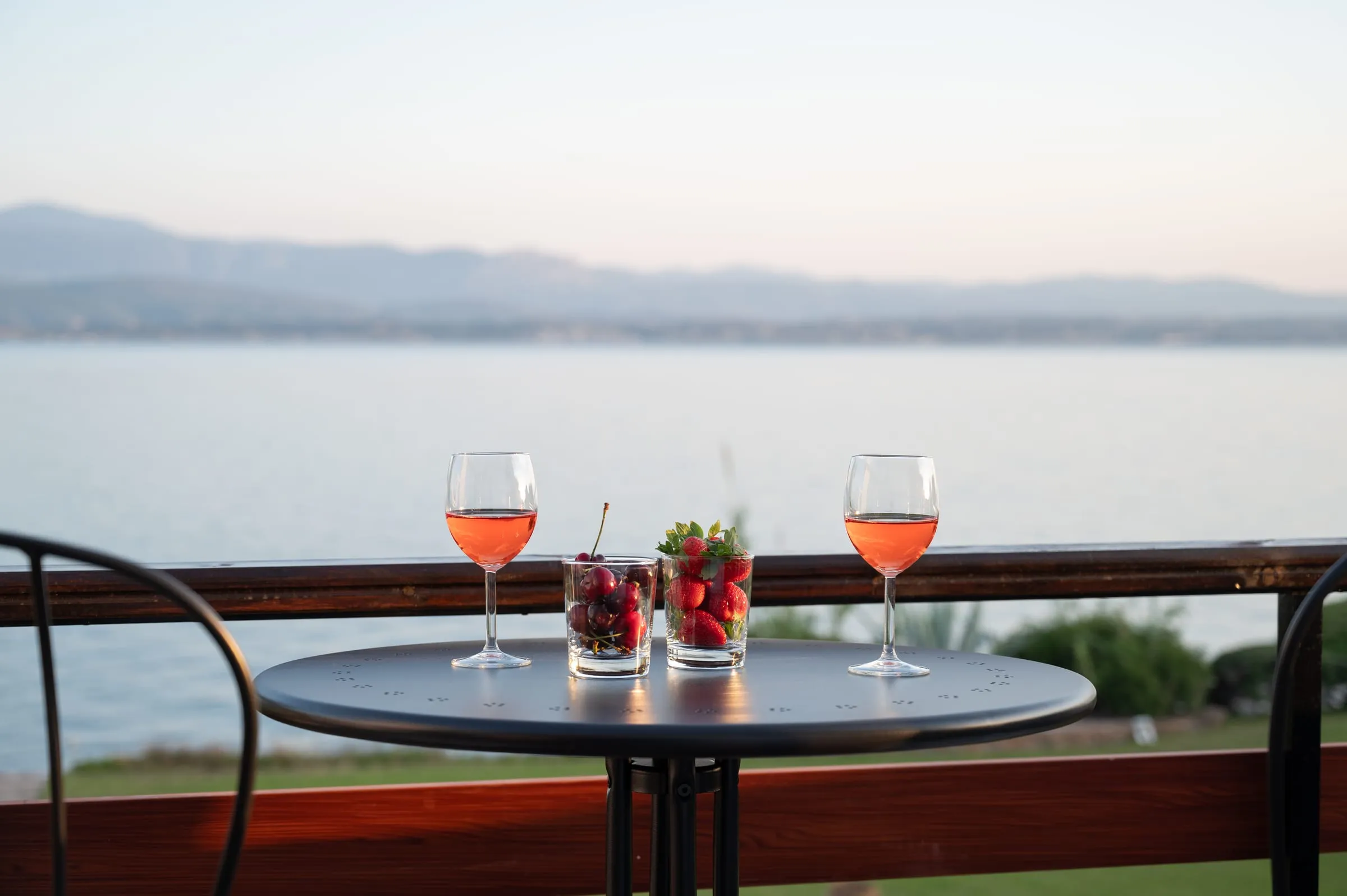 Veya Suite — sea-view veranda at golden hour